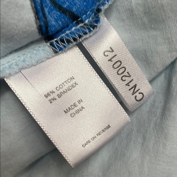 NY&Co Blue Floral Long Sleeve Button Down Shirt Women's Size Medium - Picture 14 of 16